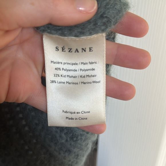 Sezane Teal (Green/Blue) Crew Neck Sweater - Picture 6 of 6